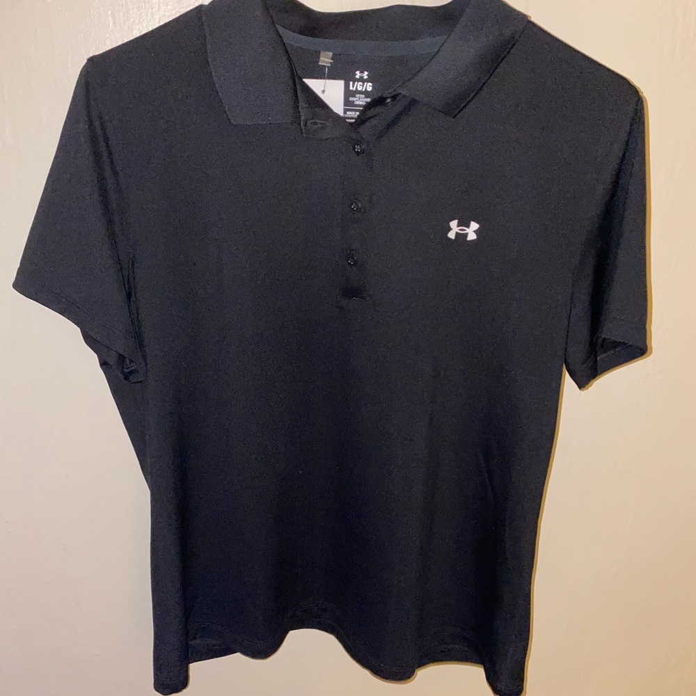 Under Armour Women's Black Short Sleeve Polo